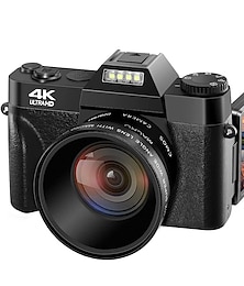 preiswerte -4K-Full-HD-Digitalkamera, 3 Zoll, 48 MP, 16-facher Digitalzoom, Flip-Screen, Autofokus, professioneller Camcorder für Fotografie auf YouTube