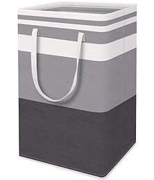 abordables -Grand panier à linge imperméable et autoportant, grand panier à linge pliable avec poignées allongées pour vêtements, jouets dans le dortoir et la famille (gris dégradé 75 l)