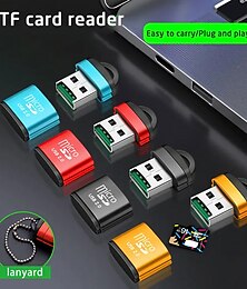 cheap -Mini TF Card Reader Lanyard Card Reader Plug And PlayApplicable To Computer Car Audio And Other USB Interface Equipment For Windows Mac OS Linux