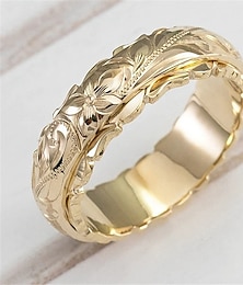 お買い得  -1個 指輪 For 女性用 日常 デート 合金 クラシック フラワー