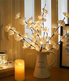 economico -1 pz. 20 luci a led con rami di salice bianco - perfette per la casa, il giardino, il matrimonio, il Natale e l'arredamento delle vacanze - senza batteria
