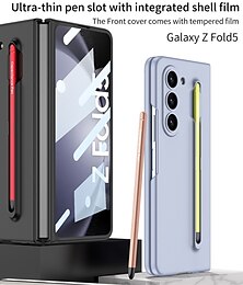 olcso -telefon Ügy Kompatibilitás Samsung Galaxy Z Fold 5 Felhajtható fedél Tolltartó Teljes testvédő S tollal PC