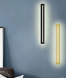 economico -moderna applique da parete a led, lampada da giardino impermeabile ip65 per interni/esterni 40/60/80/100/120 cm lampada da parete a strisce lunghe nere, lampada da parete per soggiorno, camera da