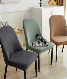 economico -Coprisedia Bianco Grigio Per Sedia Da Pranzo Con scocca Lavabile Sfoderabile Coprisedia Festa Casa Hotel Fodera Coprisedile Per Sedia Da Pranzo
