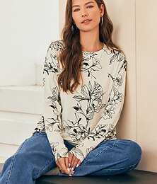 abordables -chemise ample à imprimé floral