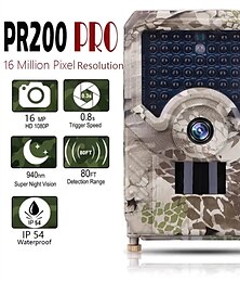 Недорогие -pr200 pro 12-мегапиксельная камера слежения 940 нм светодиодная ИК-камера для охоты ip54 водонепроницаемая фотоловушка ночного видения для разведки дикой природы
