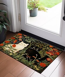 voordelige -katten bloemen deurmat vloermatten wasbare tapijten keukenmat antislip oliebestendig tapijt binnen buiten mat slaapkamer decor badkamer mat entree tapijt geïnspireerd door William Morris