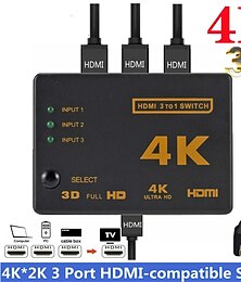 economico -4k 2k 3x1 cavo hdmi splitter hd 1080p video switcher adattatore 3 ingressi 1 porta di uscita hub hdmi per xbox ps4 dvd hdtv pc laptop tv