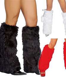 cheap -Mrs.Claus Leg Warmers Cosplay Costumes Women's Cosplay Costume Christmas Christmas Carnival Masquerade Adults' Party Christmas Lycra Spandex Leg Warmers