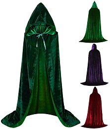 ieftine -Hocus Pocus vrăjitoare Maria Sarah Manta Mascaradă Bărbați Pentru femei Băieți Film Cosplay Cosplay Partidul costumelor Rosu Mov Verde Mascaradă Manta