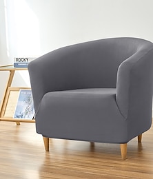 abordables -Funda para sillón de club, funda para sillón tipo barril, funda elástica color burdeos, funda para sofá, protector de muebles para sala de estar, fundas para sofá de jacquard y spandex