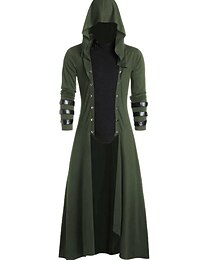 preiswerte -Retro Vintage Punk & Gothic Mittelalterlich Mantel Trenchcoat Oberbekleidung Pestdoktor Herren Fantasie Steampunk Maskerade Party Erwachsene Mantel
