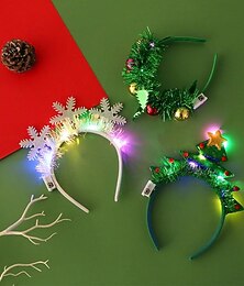 abordables -Bandeau de noël canne légère, bandeau d'arbre de noël, bois lumineux, flash, accessoires de spectacle