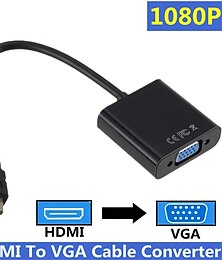cheap -1080P HDMI-compatible to VGA Adapter Digital to Analog Converter Cable For Xbox PS4 PC Laptop TV Box to Projector Displayer HDTV
