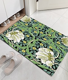 お買い得  -花柄玄関マット、フロアマット、洗えるラグ、キッチンマット、滑り止め耐油ラグ、屋内屋外マット、寝室の装飾、バスルームマット、玄関ラグ、ウィリアム・モリスにインスピレーションを得た