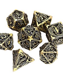 abordables -Cthulhu métal évider dragon dés mdn dragon et donjon en cours d'exécution groupe jeu de société numéros multi faces
