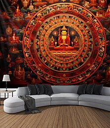 billige -indisk mandala hengende veggteppe veggkunst stort billedvev veggmaleri dekor fotografi bakteppe teppe gardin hjem soverom stue dekorasjon