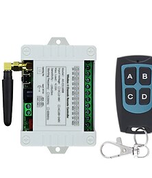 cheap -Wireless Remote /DC12V 24V 36V 4CH Remote control switch/learning code Power  ON OFF switch  Motor switch /433mhz