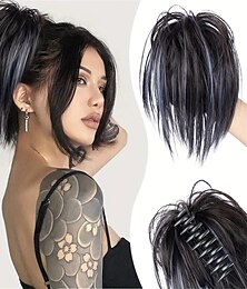 abordables -Y2K chignon désordonné pince à cheveux chignon synthétique ondulé bouclé chignon chignon pour femmes extensions ébouriffées chignons chignons pince à griffes queue de cheval postiches cheveux chouchou