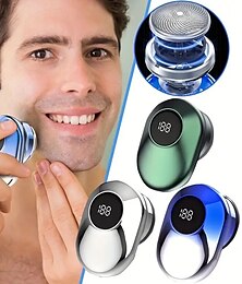 זול -מכונת גילוח חשמלית נטענת עמידה למים עם מיני גוזם וראש חותך הדדי לגברים - מושלם לגילוח וטיפוח זקן