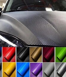 billige -2 stk-3d kulfiber bilklistermærker rulle film wrap gør-det-selv bil motorcykel styling dekoration vinyl farverig mærkat laptop hud telefon cover 30*127cm