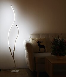 cheap -Dimmable Living Room Floor Lamp 24 W LED Floor Lamp with Remote Control Modern Spiral Floor Lamp for Bedroom Exhibition Rooms Galleries White 110-240V