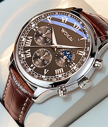 economico -Wokai orologio al quarzo moda da uomo di alta qualità con cinturino di lusso orologio da uomo d'affari a Roma sportivo sportivo impermeabile orologio luminoso al buio