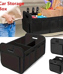 billige -bagasjeromsorganisator for bil, sammenleggbare bilorganisatorer med flere rom sammenleggbar og vanntett, 600d oxford polyester, egnet for de fleste modeller