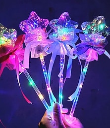 abordables -3 pièces led bâton de fée magique baguettes d'arbre de noël rave jouet lumineux boule magique baguette bâton lumineux pour les anniversaires nouveauté jouet lumineux