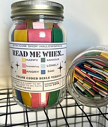 cheap -Bible Verses in a Jar, Bible Verses Jar for Emotions and Feelings, Prayer Request Cards, Christian Bible Gifts, Church Gift or Thank-you, Scripture Cards with Bible Verses Jar