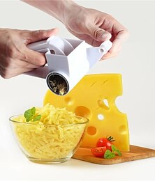baratos -Plaina de queijo rotativa manual, cozinha criativa, ralador de queijo multifuncional três em um ralador de queijo