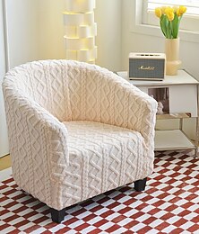 Χαμηλού Κόστους -Καλύμματα καρέκλας fleece club, μαλακό ελαστικό κάλυμμα καρέκλας μπανιέρας για σαλόνι και κρεβατοκάμαρα, πλενόμενο και αφαιρούμενο προστατευτικό πολυθρόνας, προστατευτικό επίπλων για διακόσμηση