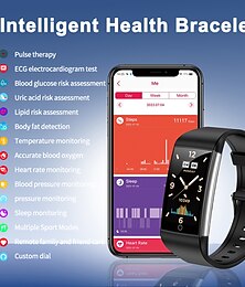 economico -imsoi schermo ips da 1,47 pollici lipidi nel sangue acido urico glicemia ecg pressione sanguigna salute orologio intelligente monitoraggio della temperatura contapassi promemoria chiamate compatibile