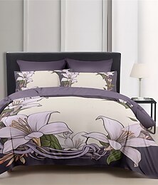 economico -Set copripiumino in cotone 100% set consolatore con motivo floreale, set di biancheria da letto copripiumino stampato con federa a busta, copripiumino king queen per arredamento della camera