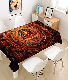 abordables -Nappe de table rectangulaire, lavable, résistante aux plis, pour réunion de famille, table à manger