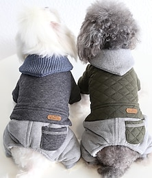economico -Cane Gatto Tuta Moda Ordinario Inverno Morbido Lavabile Confortevole All'aperto Casual Quotidiano Abbigliamento per Cani for Bichon Frisé Barboncino Volpino di Pomerania Cucciolo Papillon