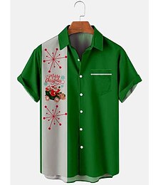 preiswerte -Druck Hawaii-Hemden Aloha-Hemd Pullover Weihnachtsmann Grafik für Herren Erwachsene 3D-Druck  für Weihnachten Karneval Maskerade Party