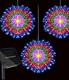 economico -0,3 m Luci Starburst di Natale 270 LED EL Bianco caldo Luce fredda Multicolore Fuochi d'artificio / Luci a stella Solare Ad energia solare