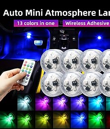 cheap -Wireless LED Car Interior Ambient Lights Remote Control Decoration Auto Roof Foot Atmosphere Lamp Multi-colors