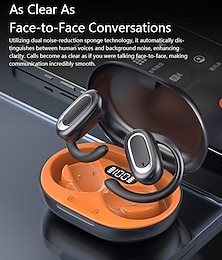 abordables -Écouteurs Bluetooth sans fil OWS casque de sport avec crochet d'oreille contrôle tactile écouteurs circumauraux avec étui de chargement