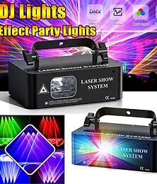 זול -dmx512 led אורות במה מקורה rgb לייזר סורק קרן אפקט אור במה צליל מופעל חדר שינה מקרן לייזר מופע תאורה עבור DJ disco כנסיית מסיבת יום הולדת חג המולד