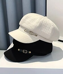 billige -elegante pregede beretter klassiske ensfargede berethette i britisk stil pustende avisguttehatter for kvinner høst & vinter