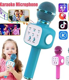 preiswerte -Tragbares kabelloses Bluetooth-Mikrofon KTV-Karaoke-Mikrofon mit Lautsprecher für iOS-Android-Telefoncomputer