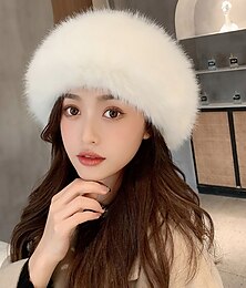 economico -berretto Copricapo Acrilico / cotone Cappello a bombetta / cloche Cappello Fedora Informale Per eventi Lusso Elegante Con Colore Puro A fantasia Copricapo Copricapo