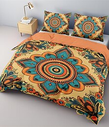 preiswerte -Bohemian-Mandala-Baumwoll-Bettwäsche-Set, leicht und weich, 2/3-teiliges Set, geeignet für Erwachsene und Kinder, Baumwoll-Bettwäsche-Set, King-Size-Bett, Bettbezug