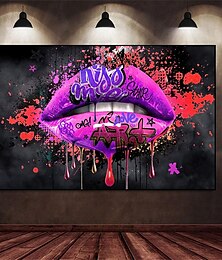 economico -baciami graffiti labbra pop art tela pittura astratta amore poster e stampe artistiche immagini murali per soggiorno decorazione domestica