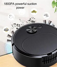 abordables -3 en 1 limpiador barredor inteligente del barrendero del piso del aspirador del robot para la mancha del polvo del pelo