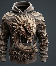 cheap -Graphic Animal Men's Fashion 3D Print Hoodie Sports Outdoor Holiday Vacation Hoodies 5 7 Long Sleeve Hooded Print Front Pocket Spring &  Fall Designer Hoodie Sweatshirt