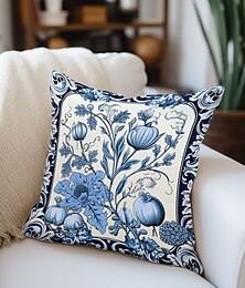economico -Fodera per cuscino doppio lato floreale verde acqua, 1 federa morbida e decorativa quadrata, per camera da letto, soggiorno, divano, poltrona
