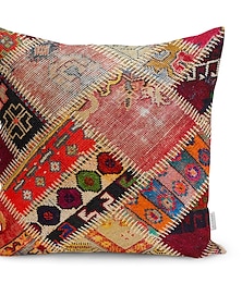 abordables -Kilim – housse de coussin géométrique double face, taie d'oreiller carrée décorative douce, pour chambre à coucher, salon, canapé, chaise, 1 pièce